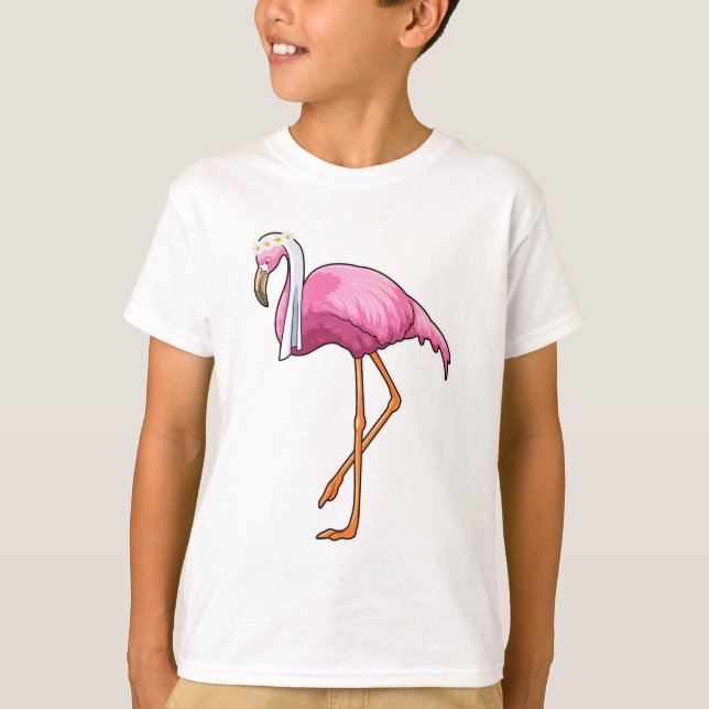 Camiseta Flamenco como Novia con Velo (Anverso)