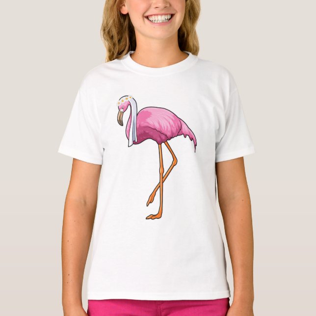 Camiseta Flamenco como Novia con Velo (Anverso)