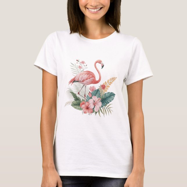 Camiseta Flamenco Con Flores (Anverso)