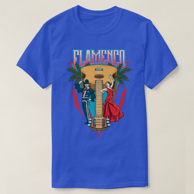 Camiseta Flamenco Dance Spanish Dancing Style Fun Music Gui (Diseño del anverso)
