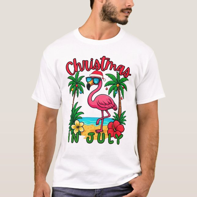 Camiseta Flamenco de Navidad en Julio (Anverso)