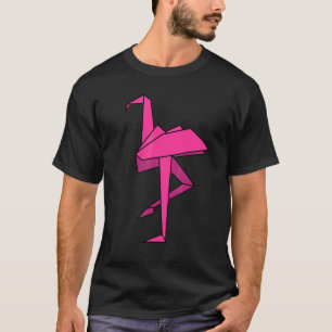 Camiseta Flamenco de Origami Plegado de Papel Origamista Fl