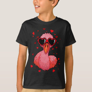 Camiseta Flamenco de San Valentín Corazones Lindos Amantes 