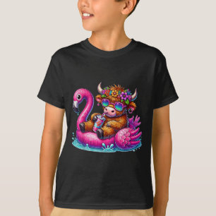 Camiseta Flamenco de vaca de las Highlands flotante de vera