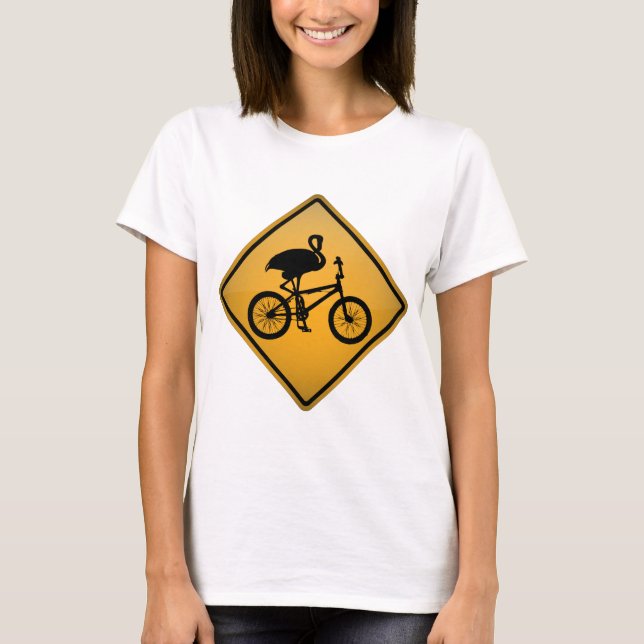 Camiseta Flamenco en la bicicleta (Anverso)