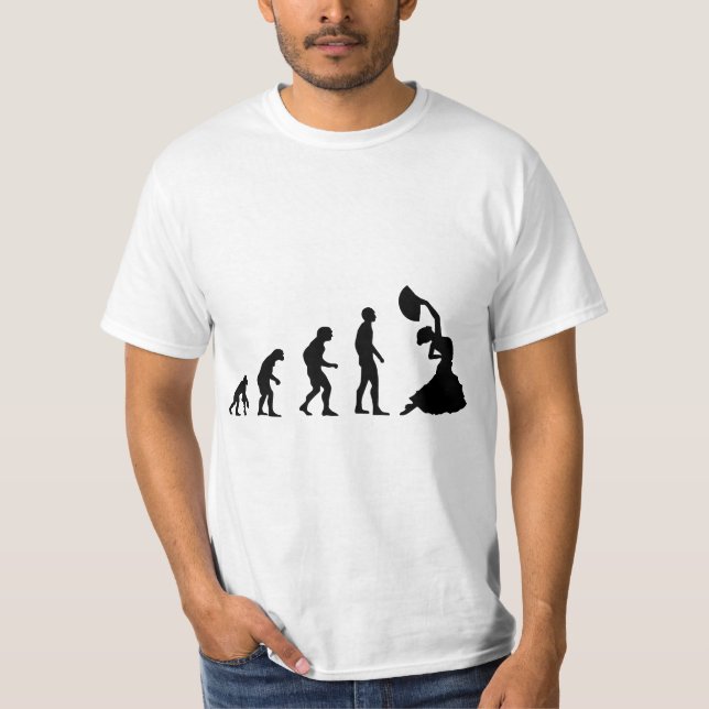 Camiseta Flamenco Evolution Dance Spain Espana Men And Wome (Anverso)