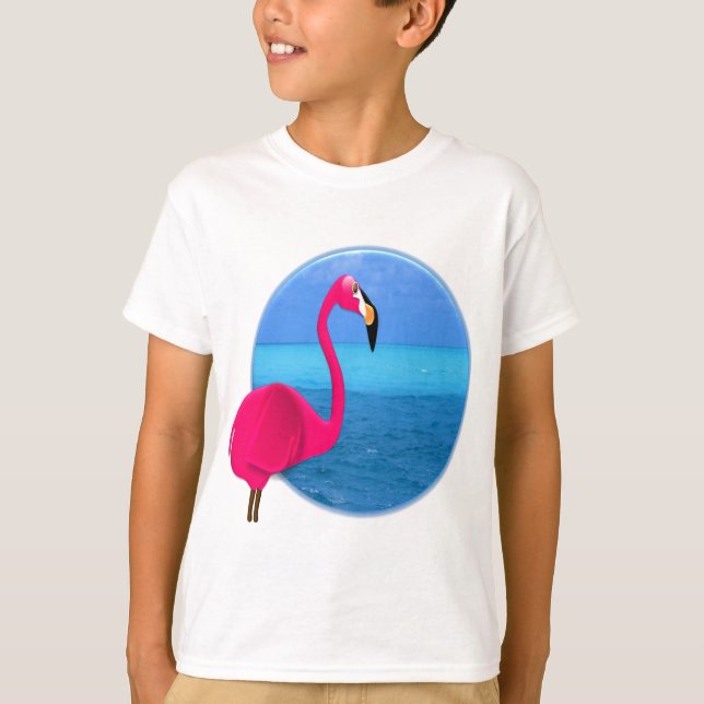 Camiseta Flamenco fresco de la playa (Anverso)