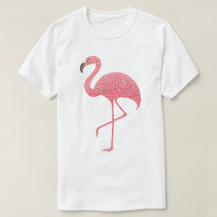 Camiseta Flamenco Mosaico Rosa Arte Tropical Estético
