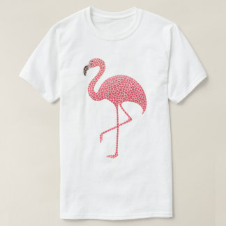 Camiseta Flamenco Mosaico Rosa Arte Tropical Estético