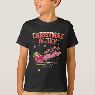 Camiseta Flamenco Navidad En Julio Xmas Verano Navidad Muje
