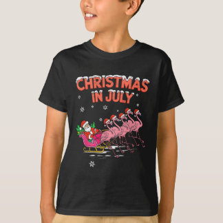 Camiseta Flamenco Navidad En Julio Xmas Verano Navidad Muje