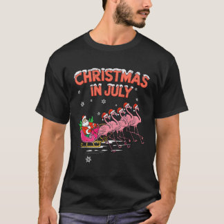 Camiseta Flamenco Navidad En Julio Xmas Verano Navidad W