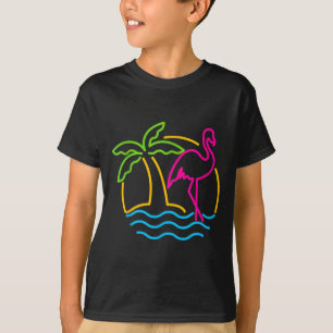Camiseta Flamenco Nk Neon Retro Vintage Miami Años 80