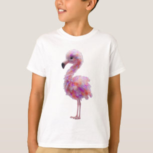 Camiseta Flamenco Pastel Arcoíris Vibrante para Niños