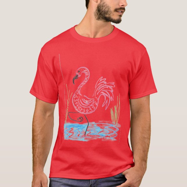 Camiseta Flamenco Rosa #13 (Anverso)