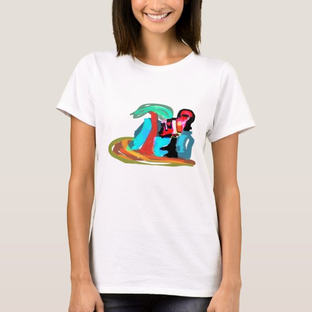 Camiseta Flamenco rosa de verano (Anverso)