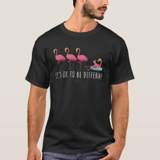 Camiseta Flamenco Rosa Está bien ser diferente Orgullo Gi