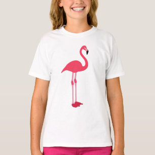 Camiseta Flamenco Rosa Infantil Blanco