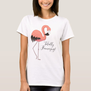 Camiseta Flamenco Rosa Lindo Totalmente Flamante