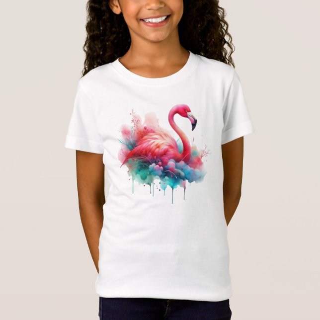 Camiseta Flamenco Rosa Sublimación (Anverso)