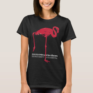 Camiseta Flamenco rosa vintage en el zoológico de Múnich, A