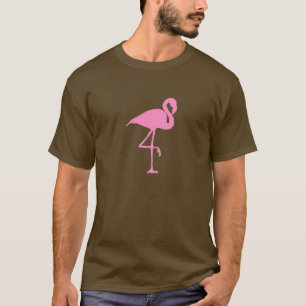 Camiseta Flamenco rosado tropical de la silueta