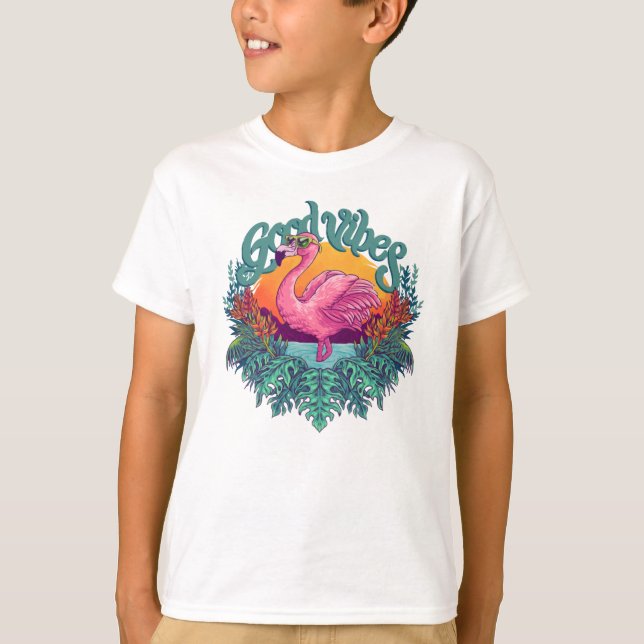 Camiseta Flamenco Tropical (Anverso)