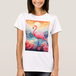 Camiseta Flamenco Tropical con Flores