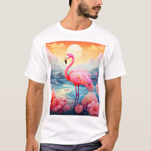 Camiseta Flamenco Tropical con Flores