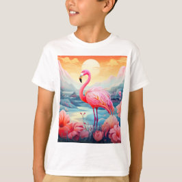 Camiseta Flamenco Tropical con Flores