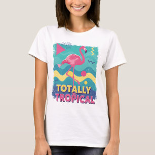 Camiseta Flamenco Tropical Retro de los 80