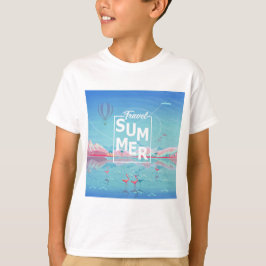 Camiseta Flamenco, viaje mágico, playa tropical del mar, de