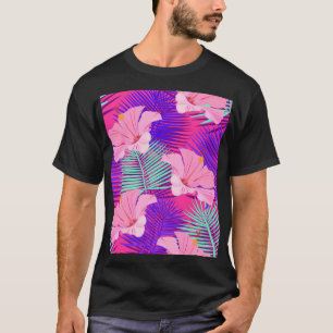 Camiseta Flamencos exóticos: Vintage rosa tropical.