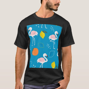 Camiseta Flamencos, frutas tropicales abstractas, patatas d