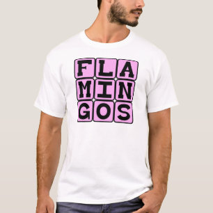 Camiseta Flamencos, Pájaro Rosa