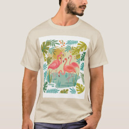 CAMISETA FLAMENCOS ROSAS SE PARAN JUNTOS