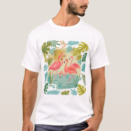 CAMISETA FLAMENCOS ROSAS SE PARAN JUNTOS
