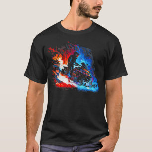Camiseta Flames Snowmobile Snow Machine SkiDoo Snowmobile S