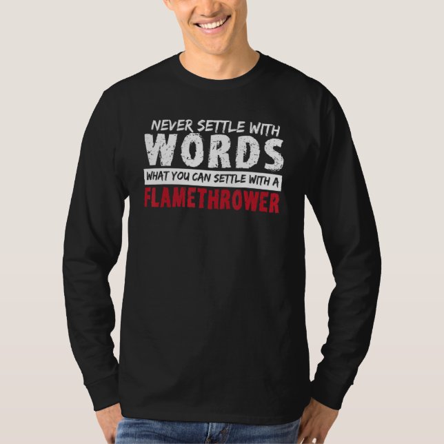 Camiseta Flametrower divertido con arma de fuego - Flameth  (Anverso)