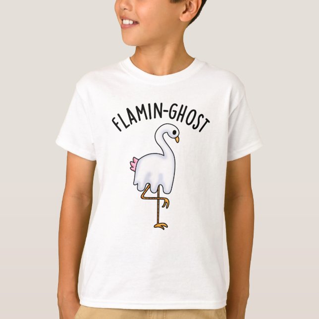 Camiseta Flamin-ghost Funny Flamingo Ghost Pun (Anverso)