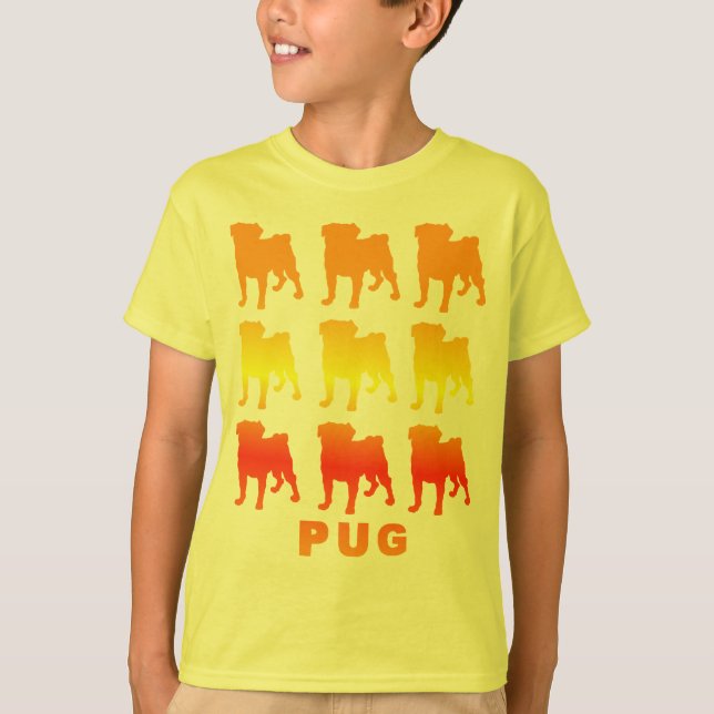 Camiseta Flamin' Pugs Kids Tees (Anverso)