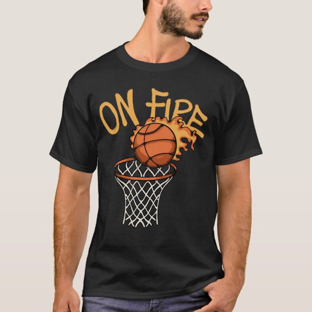 Camiseta Flaming Basketball streetwear  (Anverso)