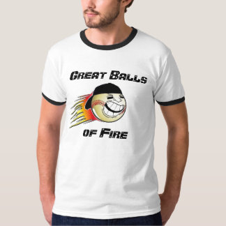 Camiseta FLAMINGBASEBALL, grandes bolas, del fuego