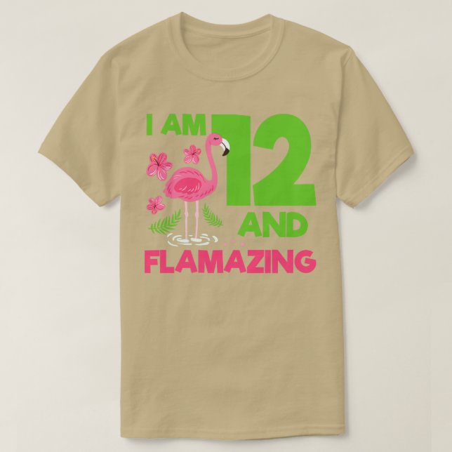 Camiseta Flamingo 2 de cumpleaños (Diseño del anverso)