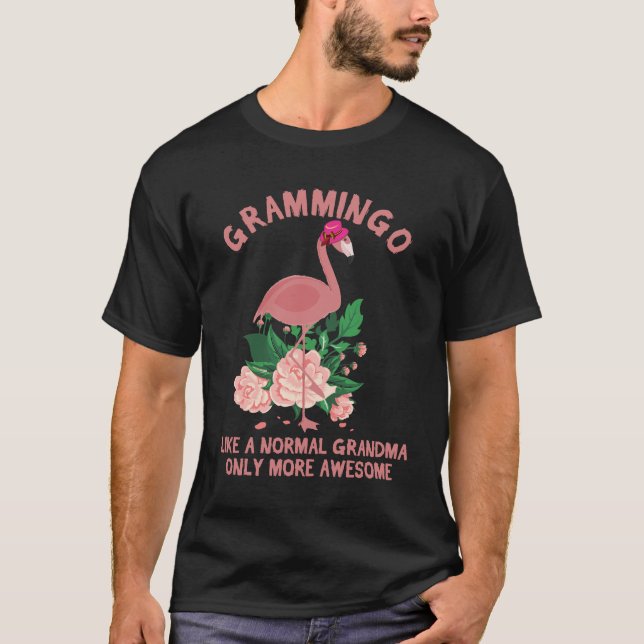 Camiseta Flamingo Abuela como abuela normal sólo mo (Anverso)
