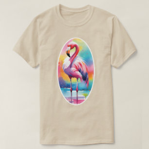 Camiseta Flamingo acuarela