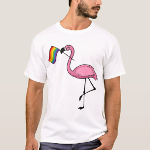 Camiseta Flamingo Bandera LGBT Arte Guay Defensores de los