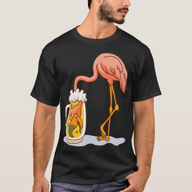 Camiseta Flamingo Bebe Beer1 (Anverso)