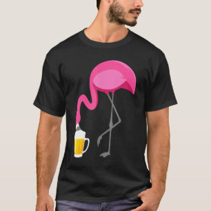 Camiseta Flamingo Beer Beer Funny Flamingo Rosa