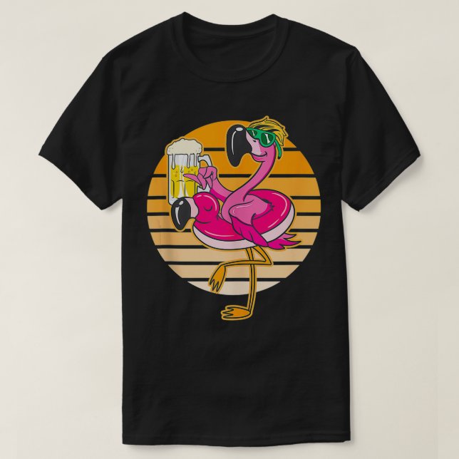 Camiseta Flamingo Beer Beer Summer Funny Beer Lover (Diseño del anverso)